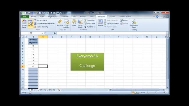 Excel VBA Challenge Fibonacci Sequence смотреть онлайн