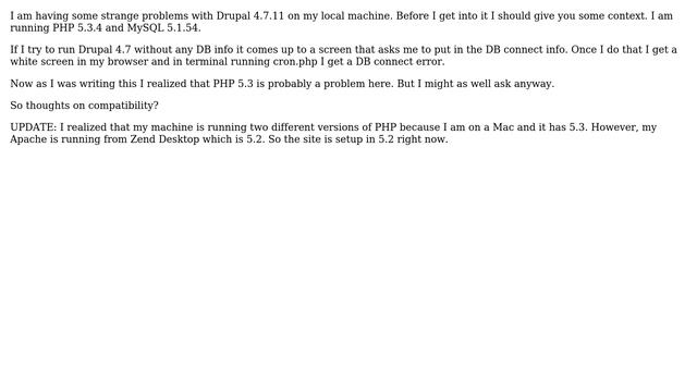 Drupal: Is Drupal 4.7 compatible with Mysql 5.1 and PHP 5.3 (2 Solutions!!) смотреть онлайн