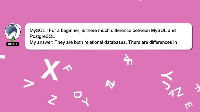 MySQL : For a beginner, is there much difference between MySQL and PostgreSQL смотреть онлайн