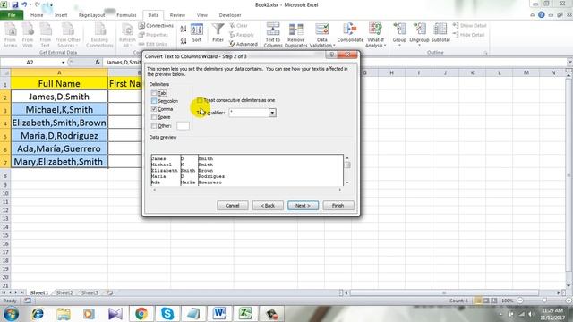 How to Split Full Names to First, Middle and Last Names by Comma смотреть онлайн