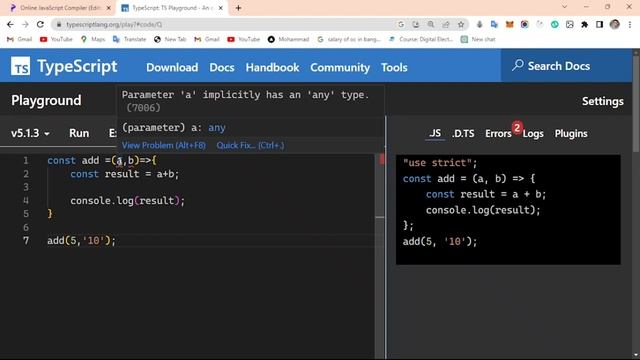 02: JavaScript vs TypeScript with practical example | TypeScript Course | The Backbencher Code смотреть онлайн