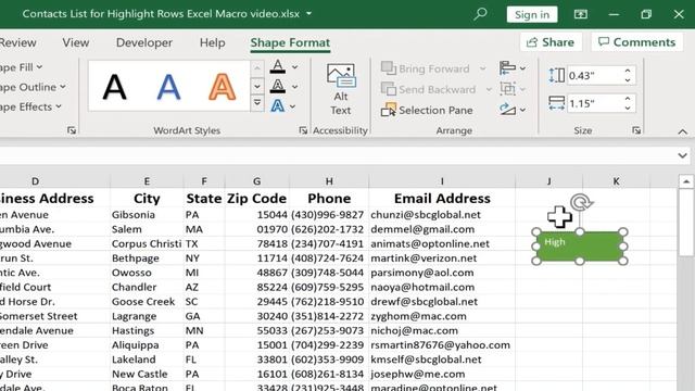 Create an Excel Macro that Highlights Rows смотреть онлайн