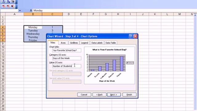 Creating a Bar Chart using Excel 2003 смотреть онлайн