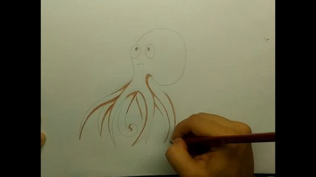 Как нарисовать осьминожка // art for kids // drawing tutorial // осьминог смотреть онлайн