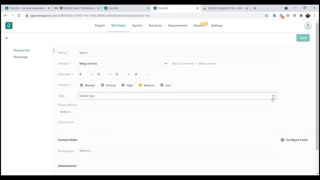 EveryQA - система управления тестированием. Обзор, практика | Online test case management tool смотреть онлайн