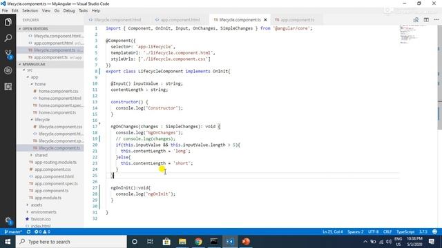 Angular 9 Tutorial - 21 - ngOnInit life cycle hook in Angular & ngOnDestroy hook in Angular смотреть онлайн