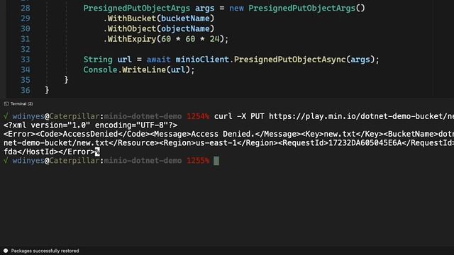 How To Put Objects In MinIO With A Presigned URL using .Net смотреть онлайн