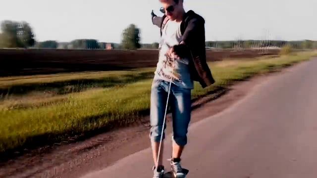 скейт за скутер ( annealing on a scooter! ) смотреть онлайн