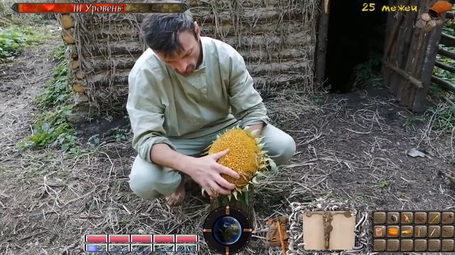 Виртуальная - реальная игра средневековье. Строительство хижины в диком лесу№31