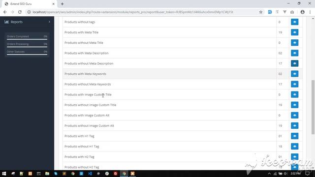 OpenCart iExtend SEO Guru (SEO Reports) смотреть онлайн