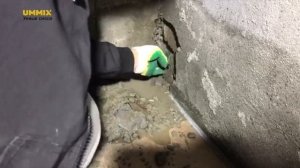 Остановка активной протечки с применением гидропломбы Ummix Rapidplug