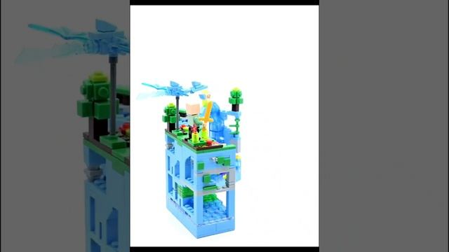 Конструктор Майнкрафт Minecraft Синяя Крепость 501 Деталь смотреть онлайн