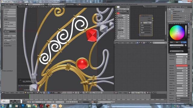 Creating Jewelry gold in Blender for a Second Life / Создания украшений в Blender для Second Life смотреть онлайн