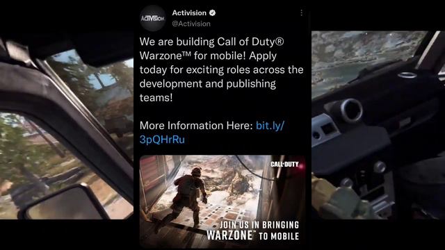 ACTIVISION CONFIRMS WARZONE FOR MOBILE | FIRST LOOK AT TEASER IMAGES AND JOB LISTING POSTS смотреть онлайн