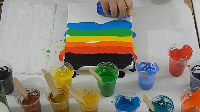 (93) Paper Towel Swipe With Arteza Paints, Acrylic Pouring Video