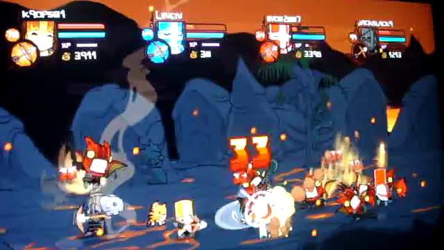 Castle Crashers - 4 player co op game play смотреть онлайн