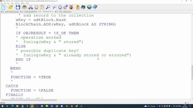 PowerBasic and Blockchain - part 6 - Populating the Blockchain смотреть онлайн
