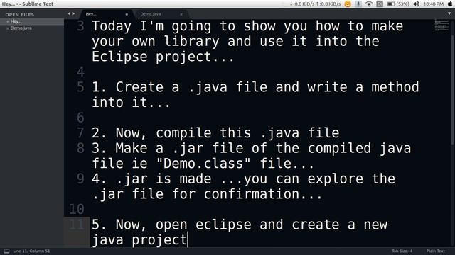 Java-Create a library and import into Eclipse IDE смотреть онлайн