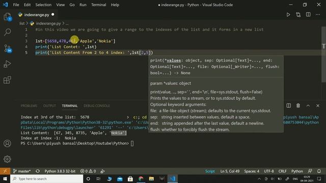 List - Access Item Index Range | Python | Coding смотреть онлайн