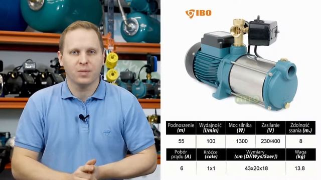 Pompa MH1300 INOX z osprzętem IBO смотреть онлайн
