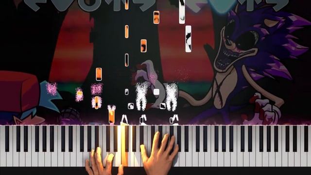 Triple Trouble - Friday Night Funkin' Vs. Sonic.exe - Piano Tutorial смотреть онлайн