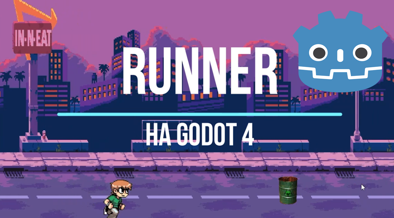 Игра в стиле Runner на движке Godot 4. Эффект параллакса. Parallax Layer. смотреть онлайн