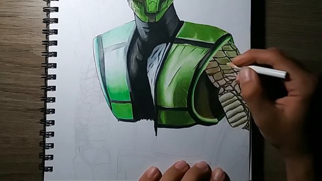 (Reptile from Mortal Kombat X drawing) OneBalOniE смотреть онлайн