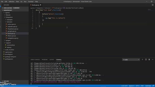 Cypress: How to use Hook in Cypress : Tutorial 10 смотреть онлайн