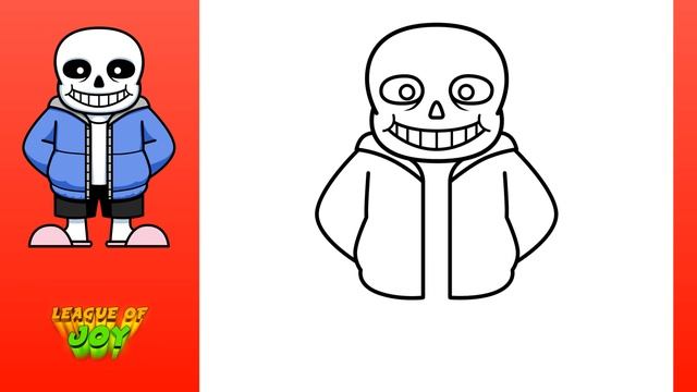 How to DRAW SANS - Undertale смотреть онлайн