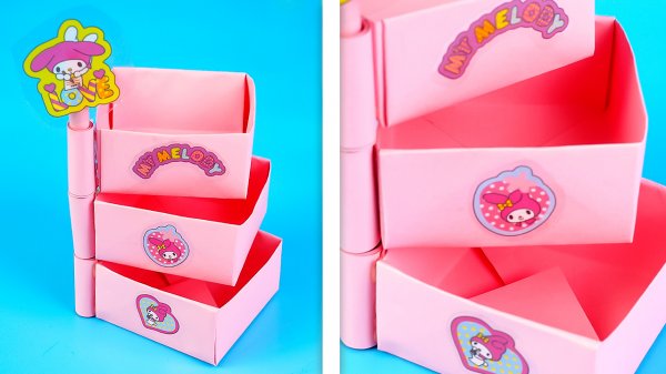 Оригами из бумаги Как сделать оригами коробочку – органайзер своими руками