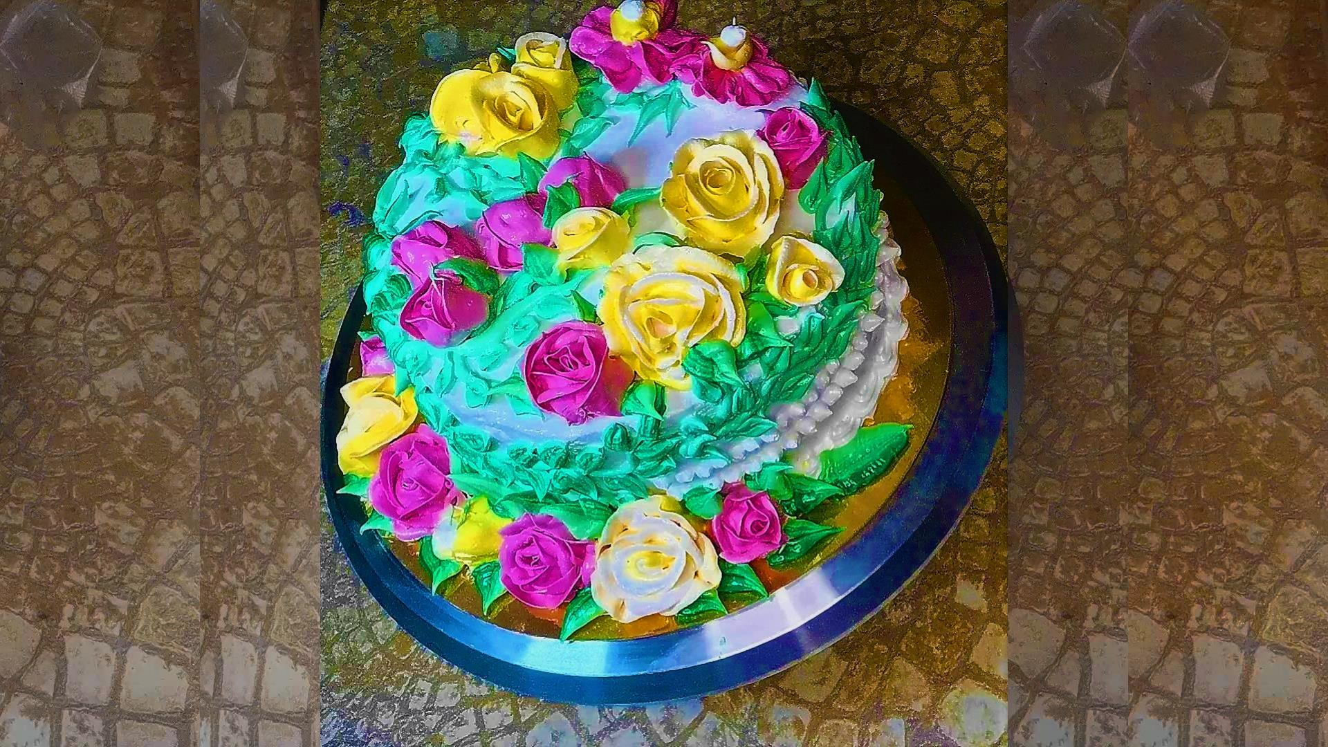 Украшаем торт РОЗОВЫЙ САД смотреть онлайн