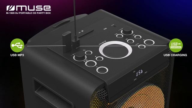 M-1920 DJ PORTABLE CD PARTY BOX смотреть онлайн