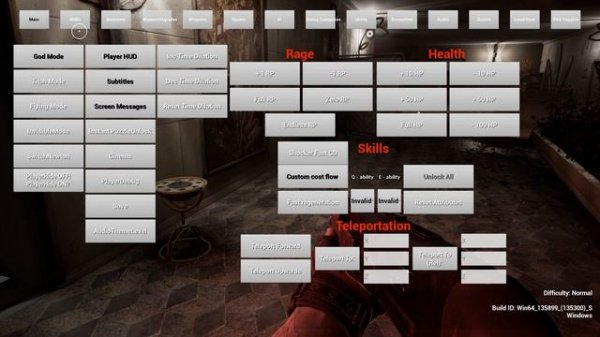 Atomic Heart (Меню BackSpace режим разработчика бесконечная жизнь)