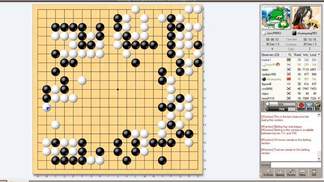 Игра ГО (Бадук). Андрей Кравец 1p: Tygem 9d стрим #10 смотреть онлайн