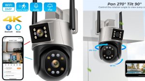 📹PTZ IP камера видеонаблюдения с двумя независимыми объективами Anbiux P8Q 8MP #cctvcamera