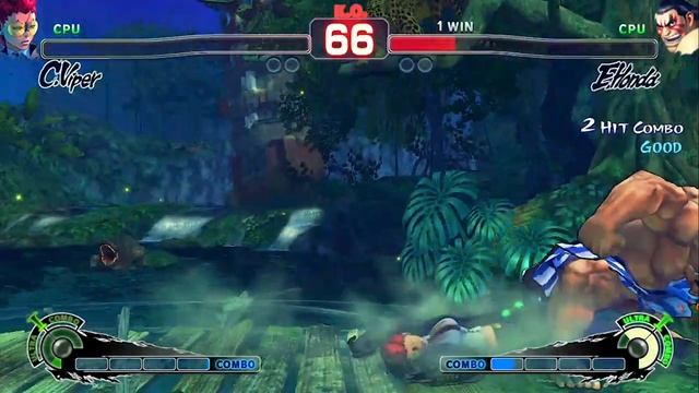 C.Viper vs E.Honda | Ultra Street Fighter 4 | Block B | CPU VS CPU Tournament смотреть онлайн