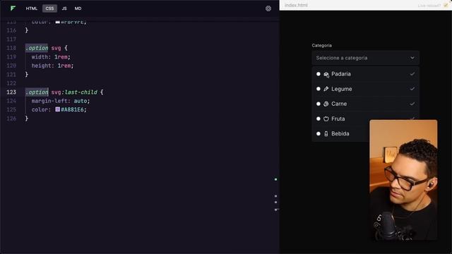 Select customizado de um jeito FÁCIL (HTML, CSS e JS) #boraCodar 34 смотреть онлайн