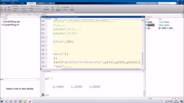 MATLAB: Curve Fitting with Polynomials using polyfit and polyval смотреть онлайн