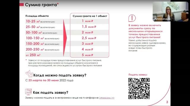 Вебинар «Как получить грант на открытие точки общепита» смотреть онлайн
