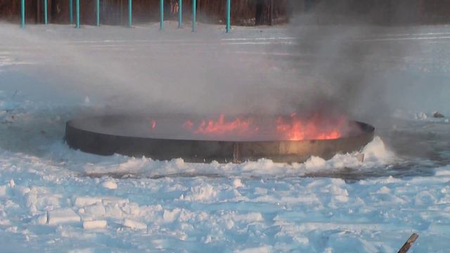 Тушение очага 233 В устройством ГИРС 400.Зима смотреть онлайн