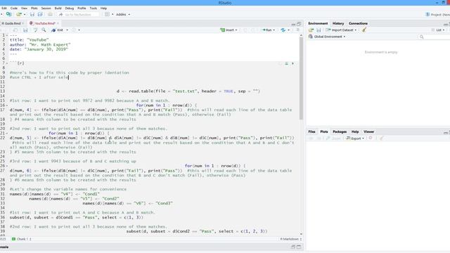 How to Properly Indent Code and Save Time in R. [HD] смотреть онлайн