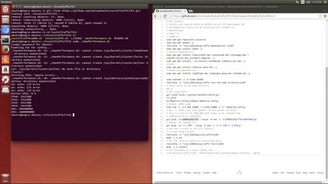 Caffe Deep Learning with cuDNN Support - NVIDIA Jetson TX1 смотреть онлайн