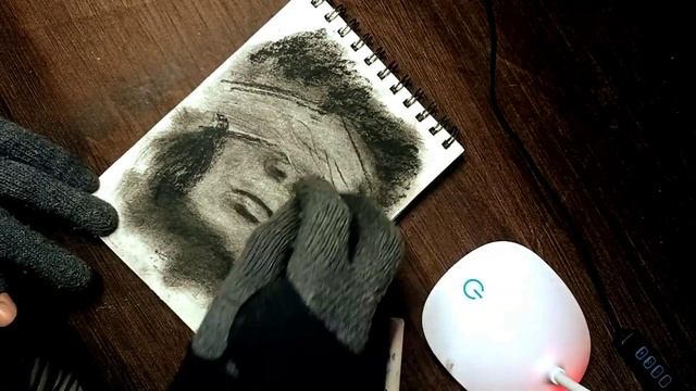 drawing an abstract art with charcoal | timelapse смотреть онлайн