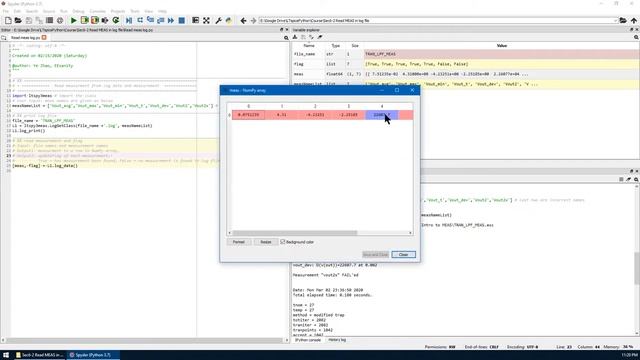 Read measurement (.MEAS) results from .log files to Python IDE смотреть онлайн