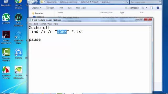 Find/Search a string using Batch File programming смотреть онлайн
