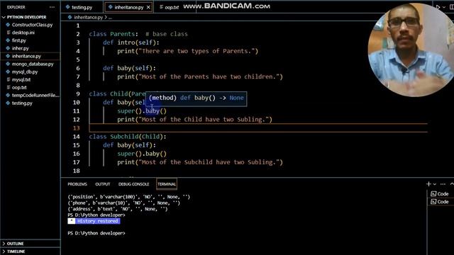 Python Multiple & Multilevel inheritance examples - Learn Python for beginners смотреть онлайн