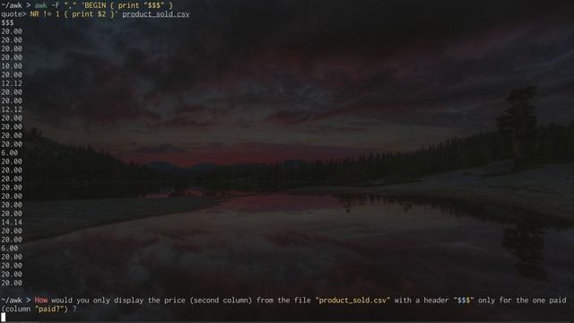 The command-line GNU awk // Part 02 - Computing a CSV [Learn by Practicing] смотреть онлайн
