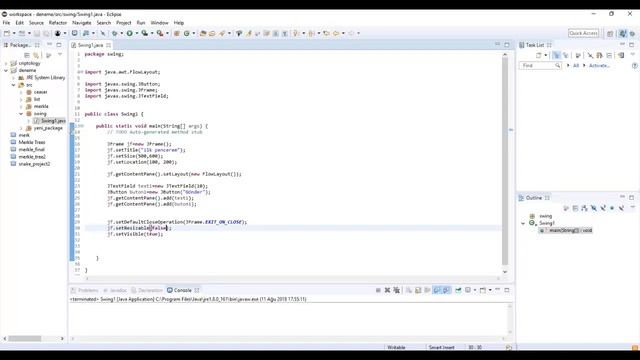 Java Swing - JLabel JButon JTextField Ekleme смотреть онлайн