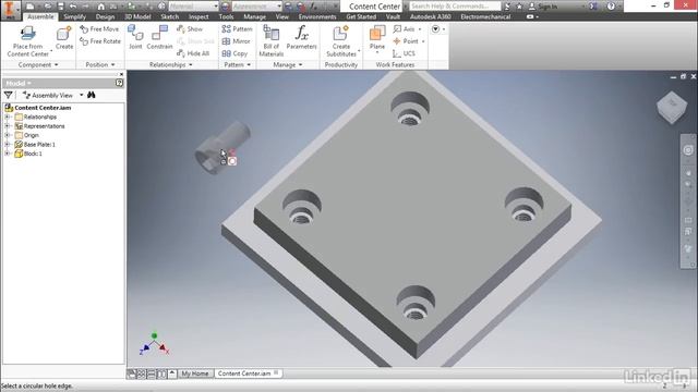 Inventor Tutorial - The Content Center смотреть онлайн