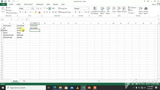 How to concatenate two cells||Ms Excel 2013||grade 6 &7 смотреть онлайн